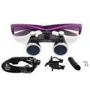 Dental Loupes Dental Magnifier Dental Lab Medical Loupes Magnification Binocular 2.5/3.5x420 Headlight Headlamp 5W Set Metal Box