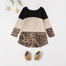 PatPat Hot Sale Spring and Autumn Stylish Leopard Color Matching Long Sleeve Shirts for Mom and Me Family Look Tops