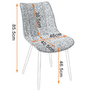 WOLTU 2PCs/set Dining Chairs Faux Leather/Fabric/Velvet/Linen Kitchen Chair Upholstered Seat Stable Metal Legs Kitchen Furniture