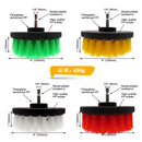 4pcs Scrubber Brush Set Electric Cleaning Brush for shower bathroom Car Leather Plastic Wooden Furniture Cleaning Kit