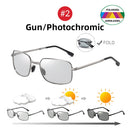 VIVIBEE Men Folding Photochromic Sunglasses with Polarized Lens Rectangle Metal Summer Male Shades 2022 Trending Products