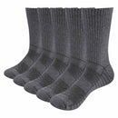 YUEDGE Men Thick Breathable Cotton Cushion Crew Outdoor Sports Hiking Trekking Socks Work Boot Socks For Men 37-46 EU