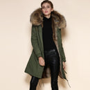 The Caspian | Hand-Tailored Rabbit Wool Overcoat with Fur Collar for Women