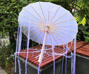 Silk Cloth Lace Umbrella Women Costume Photography Props Tasseled Umbrella Yarned Chinese Classical Oil-paper Umbrella Parasol