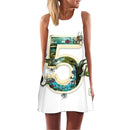 ECOBROS 2020 New Women Summer Dress casual sleeveless Loose floral print mini dresses plus size woman clothing dress vestidos