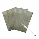Coloffice 4PCs/Pack Retro Hot Stamping Envelope Paper Stationery Beautiful Romantic Pattern Creative Love Letter Stationery