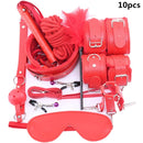 Erotic Sex Toys For Adult Game Leather Erotic BDSM Sex Kits Bondage Handcuffs Sex Game Whip Gag Nipple Clamps  SM Bdsm Toys