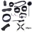 Erotic Sex Toys For Adult Game Leather Erotic BDSM Sex Kits Bondage Handcuffs Sex Game Whip Gag Nipple Clamps  SM Bdsm Toys