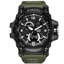 SMAEL Men Military Watch 50m Waterproof Wristwatch LED Quartz Clock Male relogios masculino 1617 Digital Sports Watches Men's