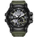 SMAEL Men Military Watch 50m Waterproof Wristwatch LED Quartz Clock Male relogios masculino 1617 Digital Sports Watches Men's