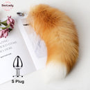 Separable Anal Plug Real Fox Tail Cosplay Butt Plug Anal Sex Tail Adult Products Anal Sex Toys for Woman Couples Men Sexy Shop
