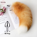 Separable Anal Plug Real Fox Tail Cosplay Butt Plug Anal Sex Tail Adult Products Anal Sex Toys for Woman Couples Men Sexy Shop
