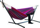 200*150cm Indoor/Outdoor Camping Hammock Hanging Chair Durable Comfort Thick Canvas Stripe Hammocks Swing Chairs without Shelf