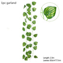Green Eucalyptus Leaves Garland Wisteria Artificial Flowers Rattan Fake Plant Silk Leaf Vines For Wedding Birthday Party Decor