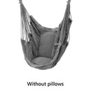 Portable Hammock Chair Hanging Rope Chair Swing Chair Seat  for Travel Camping Garden Indoor Outdoor Hammock Swings Furniture