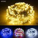 Christmas Lights 5M 10M 20M 30M 50M 100M Led String Fairy Light 8 Modes Christmas Lights For Wedding Party Holiday Lights