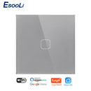 EsooLi涂鸦智能生活玻璃面板欧盟/英标触摸开关零火线/单火线语音控制无线灯壁式开关