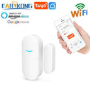 Tuya Smart WiFi Door Sensor Door Open / Closed Detectors Wifi Home Alarm Compatible With Alexa Google Home  Tuya APP