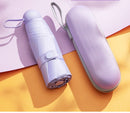 Five-holding sun umbrella sun protection UV folding umbrella female sunshade rain dual-use capsule compact portable pocket