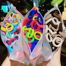 50/100pcs/Set Girls Colorful Nylon Small Elastic Hair Bands Children Ponytail Holder Scrunchie Headband Kids Hair Accessories