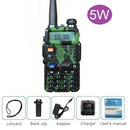 宝锋UV-5R 8W对讲机便携式CB火腿收音机业余10KM超高频甚高频扫描电台调频收发器UV5R UV 5R适用于狩猎