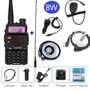 宝锋UV-5R 8W对讲机便携式CB火腿收音机业余10KM超高频甚高频扫描电台调频收发器UV5R UV 5R适用于狩猎