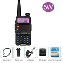 宝锋UV-5R 8W对讲机便携式CB火腿收音机业余10KM超高频甚高频扫描电台调频收发器UV5R UV 5R适用于狩猎