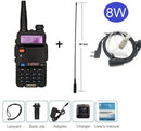 宝锋UV-5R 8W对讲机便携式CB火腿收音机业余10KM超高频甚高频扫描电台调频收发器UV5R UV 5R适用于狩猎
