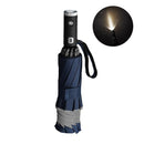 Automatic Reverse Folding Umbrella LED Reflective Strip Automatic Umbrella Flashlight Three-fold Windproof Car Business Umbrella