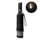 Automatic Reverse Folding Umbrella LED Reflective Strip Automatic Umbrella Flashlight Three-fold Windproof Car Business Umbrella