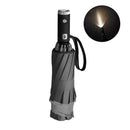 Automatic Reverse Folding Umbrella LED Reflective Strip Automatic Umbrella Flashlight Three-fold Windproof Car Business Umbrella