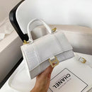 Designer Luxury Soft Top-Handle Tote Women Alligator Leather Hourglass Handbag Girl Brand B Metal Shoulder Messenger Bags Female