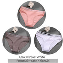 FINETOO 3条/套女士内裤纯棉内裤性感内裤女内裤纯色内裤女士内衣 M-2XL