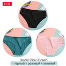 FINETOO 3条/套女士内裤纯棉内裤性感内裤女内裤纯色内裤女士内衣 M-2XL