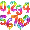 40英寸大号铝箔生日气球氦气数字气球0-9生日快乐婚庆派对装饰新生儿派对大型数字气球