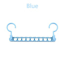 9 hole magic clothes hanger multi-function folding hanger rotating clothes hanger wardrobe drying clothes Hanger Home Organizer