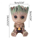 Flower Pot Groot Multifunction Storage Crafts Garden Flower Pot Cute Shape Children'S Toy Pencil Case Flower Pot Flower