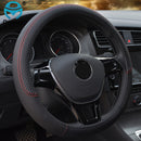 9 Color Sport Auto Steering Wheel Covers Anti-Slip Leather Car Steering-wheel Cover Car-styling Anti-catch Holder Protor