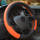 9 Color Sport Auto Steering Wheel Covers Anti-Slip Leather Car Steering-wheel Cover Car-styling Anti-catch Holder Protor