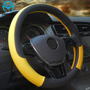 9 Color Sport Auto Steering Wheel Covers Anti-Slip Leather Car Steering-wheel Cover Car-styling Anti-catch Holder Protor
