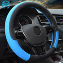 9 Color Sport Auto Steering Wheel Covers Anti-Slip Leather Car Steering-wheel Cover Car-styling Anti-catch Holder Protor