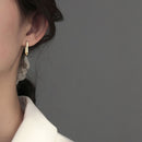 XIYANIKE 925纯银韩国新款潮O形方形耳圈气质简约魅力高雅饰品