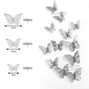 12Pcs 4D Hollow Butterfly Wall Sticker DIY Home Decoration Wall Stickers wedding Party Wedding Decors Butterfly Kids Room Decors