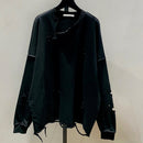 GALCAUR Oversized Sweatshirt For Women O Neck Long Sleeve Hole Korean Pullovers Designer Sweatshirts Female 2020 Fashion Clothes