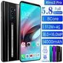 Rino3 Pro 5.8英寸屏幕安卓手机紫色水滴屏智能手机纯色手机炫酷造型时尚