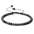 Adjustable 4MM Stone Beads Bracelet For Women Natural Agates Jaspers Onyx Lapis Lazuli Woven Bracelet For New Year Gift Jewelry