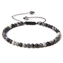 Adjustable 4MM Stone Beads Bracelet For Women Natural Agates Jaspers Onyx Lapis Lazuli Woven Bracelet For New Year Gift Jewelry