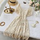 Summer Fairy Dress Women French Style Vintage Retro Chiffon Dress Puff Sleeve Casual Elegant Floral Print Dress Women 2022 New