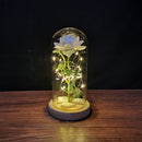 Valentines Day Gift for Girlfriend Eternal Rose LED Light Foil Flower In Glass Cover Mothers Day Wedding favors Bridesmaid Gift