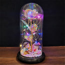 Valentines Day Gift for Girlfriend Eternal Rose LED Light Foil Flower In Glass Cover Mothers Day Wedding favors Bridesmaid Gift